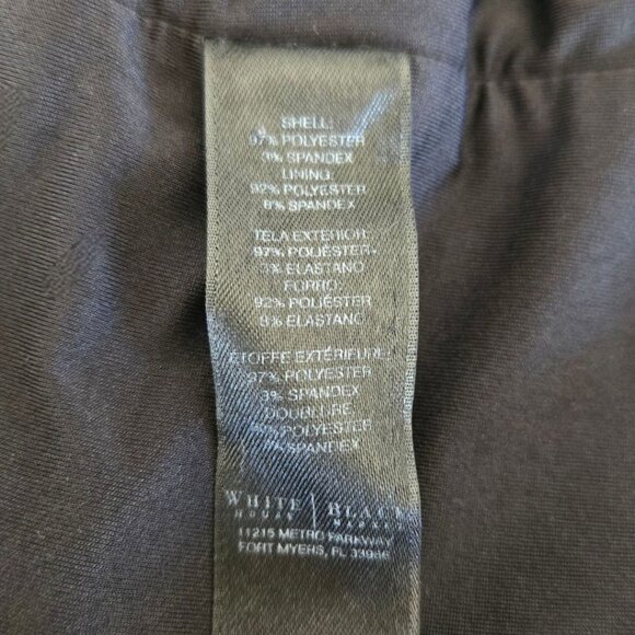 White House Black Market Large Black Embroidered Sleeveless Lined Tank Top - Picture 8 of 8